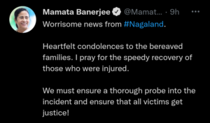 Nagaland incident post tweeted Mamata